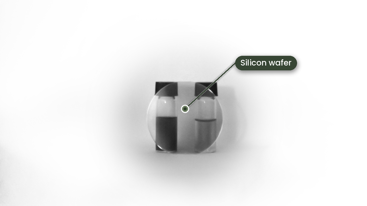 Silicon wafer turned transparent in infrared